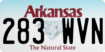 AR license plate 283WVN