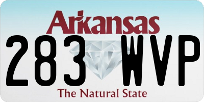 AR license plate 283WVP
