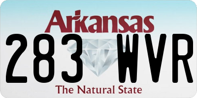 AR license plate 283WVR