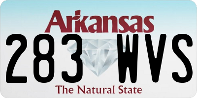 AR license plate 283WVS