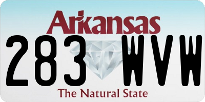 AR license plate 283WVW