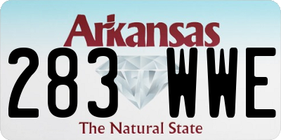 AR license plate 283WWE