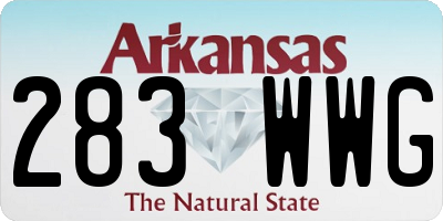 AR license plate 283WWG