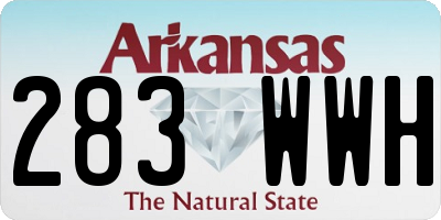 AR license plate 283WWH