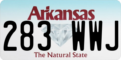 AR license plate 283WWJ