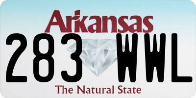 AR license plate 283WWL