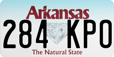 AR license plate 284KPO