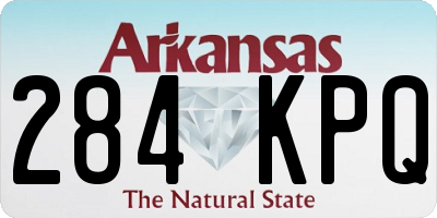 AR license plate 284KPQ