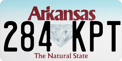 AR license plate 284KPT