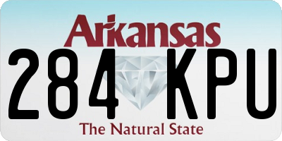 AR license plate 284KPU