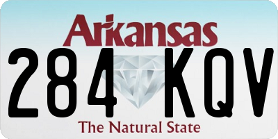 AR license plate 284KQV