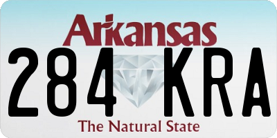 AR license plate 284KRA
