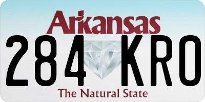 AR license plate 284KRO