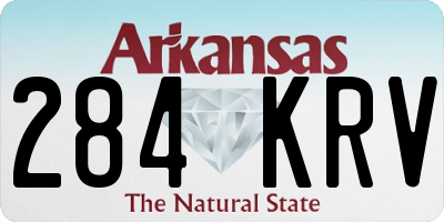 AR license plate 284KRV