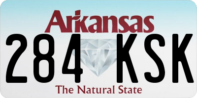 AR license plate 284KSK