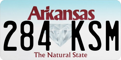AR license plate 284KSM