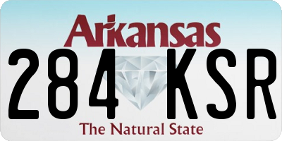 AR license plate 284KSR