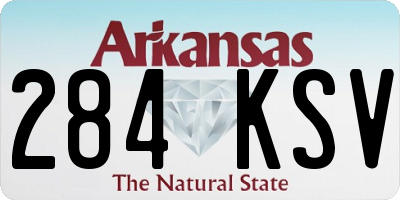 AR license plate 284KSV
