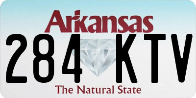 AR license plate 284KTV