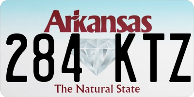 AR license plate 284KTZ