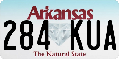 AR license plate 284KUA