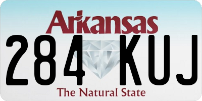 AR license plate 284KUJ