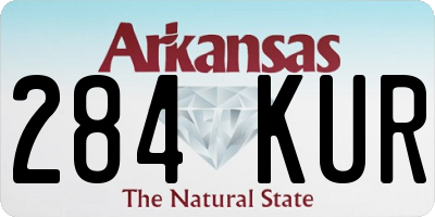 AR license plate 284KUR