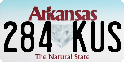AR license plate 284KUS