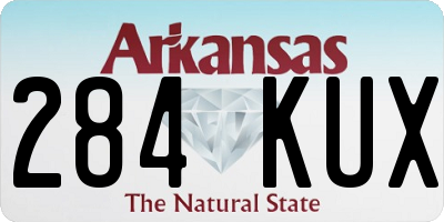 AR license plate 284KUX