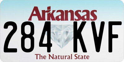 AR license plate 284KVF