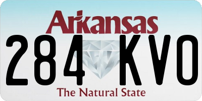 AR license plate 284KVO