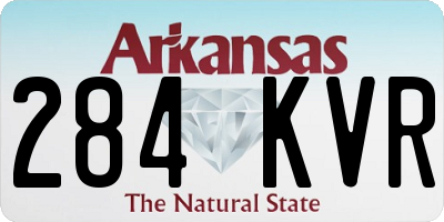 AR license plate 284KVR