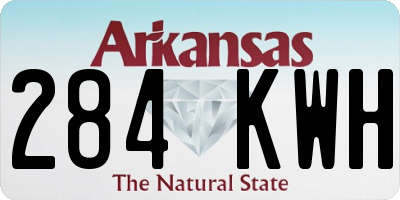AR license plate 284KWH