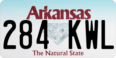 AR license plate 284KWL