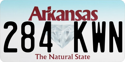 AR license plate 284KWN