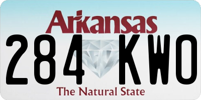 AR license plate 284KWO
