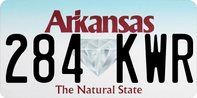 AR license plate 284KWR