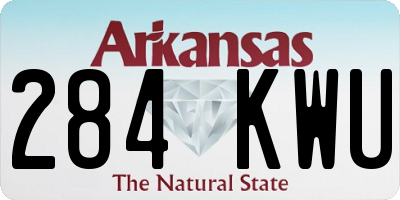 AR license plate 284KWU