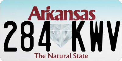 AR license plate 284KWV
