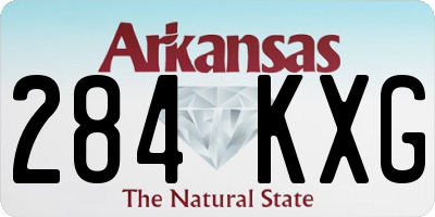 AR license plate 284KXG