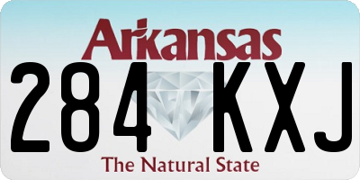 AR license plate 284KXJ