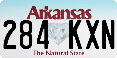 AR license plate 284KXN