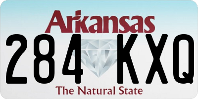 AR license plate 284KXQ