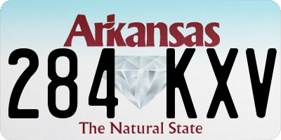 AR license plate 284KXV