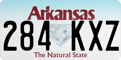 AR license plate 284KXZ