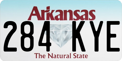 AR license plate 284KYE