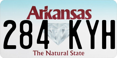 AR license plate 284KYH