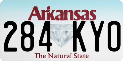 AR license plate 284KYO