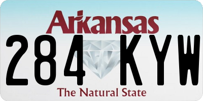 AR license plate 284KYW