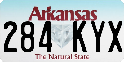 AR license plate 284KYX